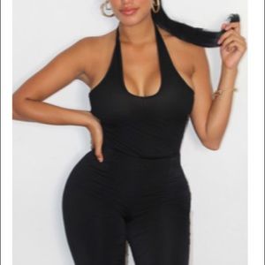 Shape Rib Underbust Halterneck Bodysuit
